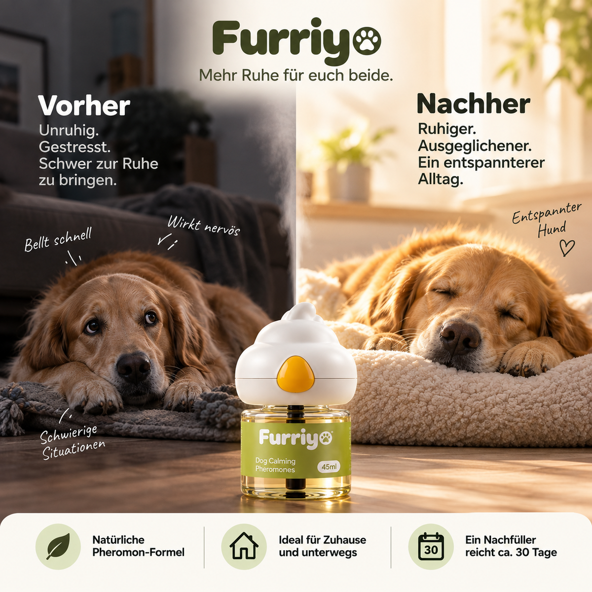 Furriyo · Beruhigender Diffusor für Hunde